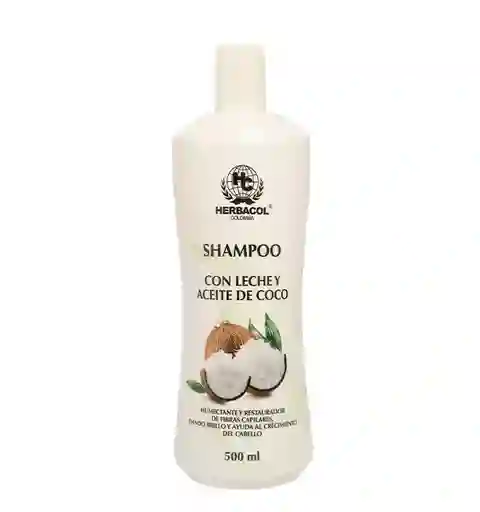 Shampoo Leche Y Aceite De Coco Herbacol X500 Ml