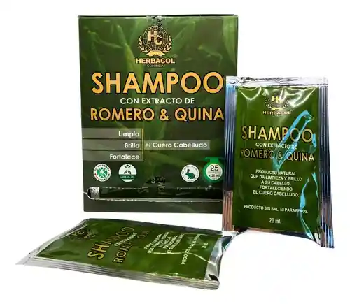 Shampoo Romero Y Quina Herbacol Sachet X20 Ml