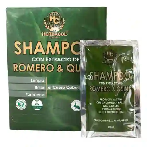 Shampoo Romero Y Quina Herbacol Sachet X20 Ml