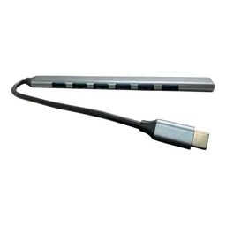 Adaptador Hub Usb Tipo C A 6 Puertos Usb 20. Y 1 Puerto Usb 3.0 En Aluminio
