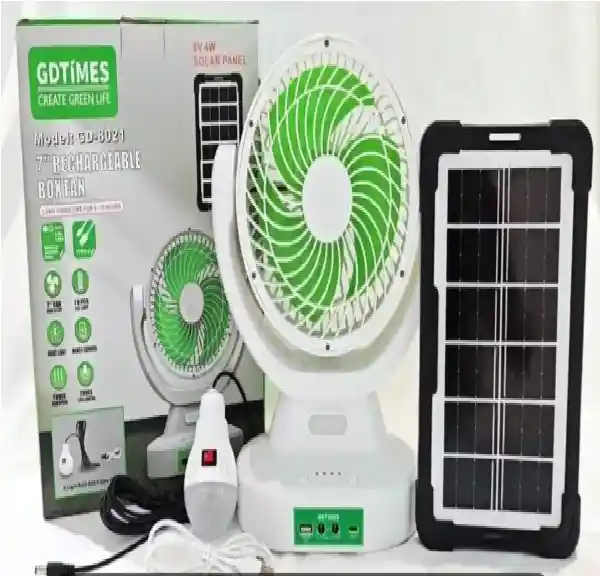 Ventilador De Mesa Solar 9" 8023