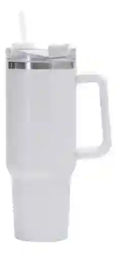 Termo Vaso Conserva Temperatura 1.2 L Acero Inoxidable Con Pitillo Blanco Innovo Flask
