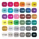 36 Marcadores Touch + Estuche Doble Punta Plumones Dibujo
