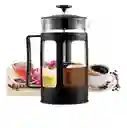 Prensa Francesa Negra Cafetera Vidrio 600 Ml Filtro Acero Inox