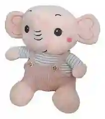 Peluche Elefante Bebe Tierno Rosa Jardinera 28cm