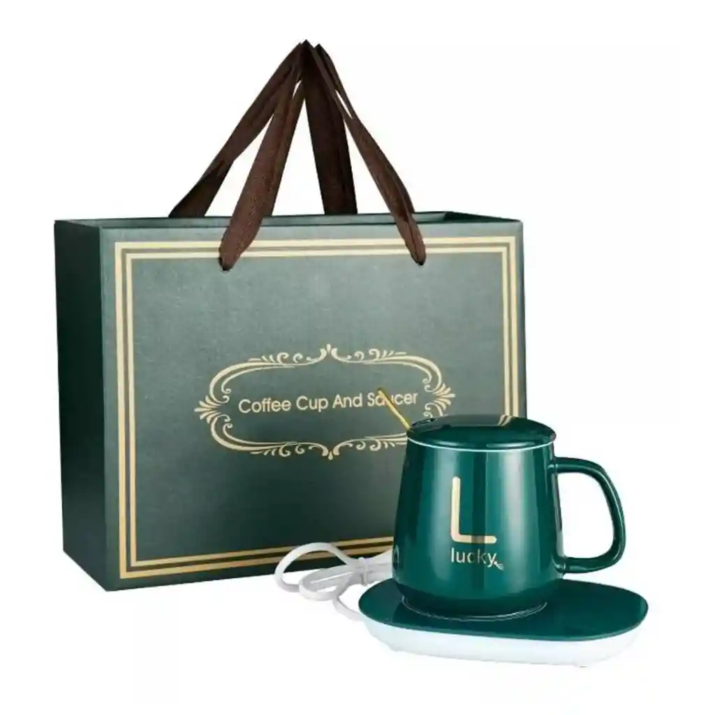Mug Inteligente Con Base Calentadora Y Pocillo Térmico