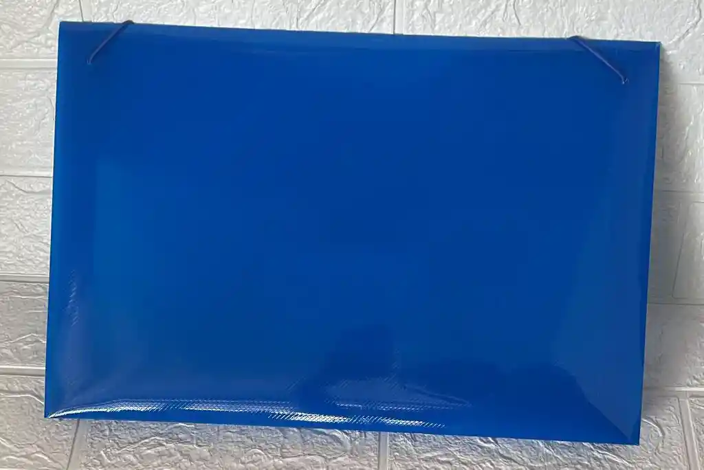 Carpeta Plastica Fuelle Oficio Azul