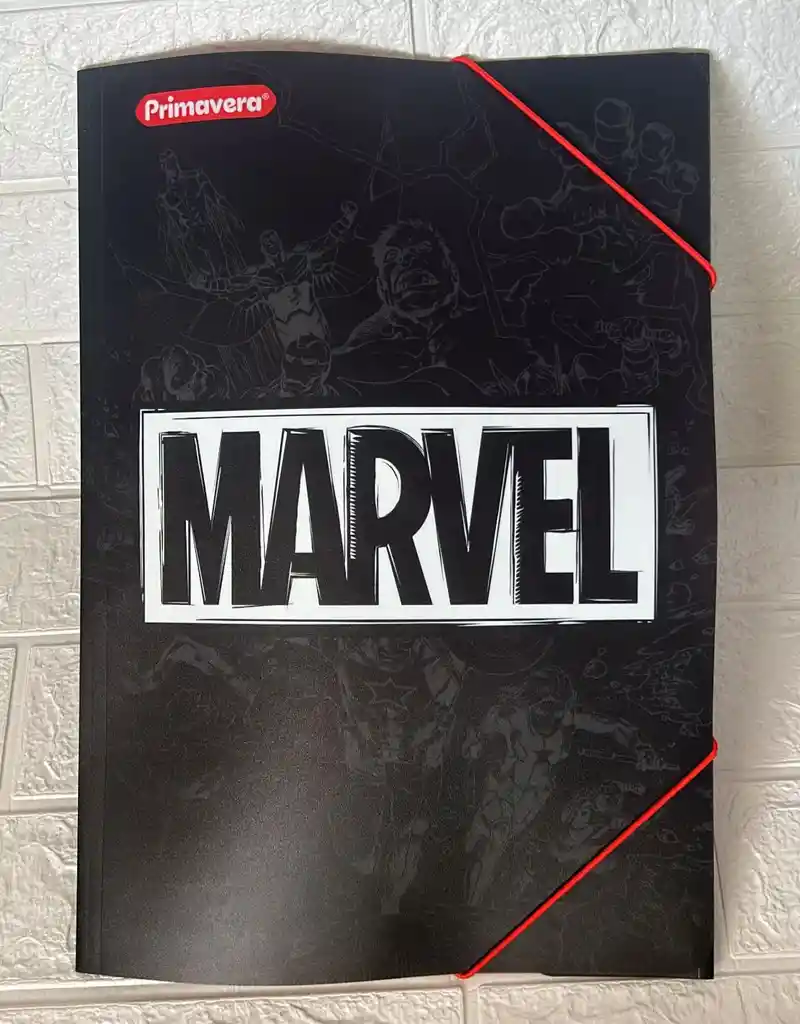 Carpeta Plastica Resorte Primavera Oficio Marvel