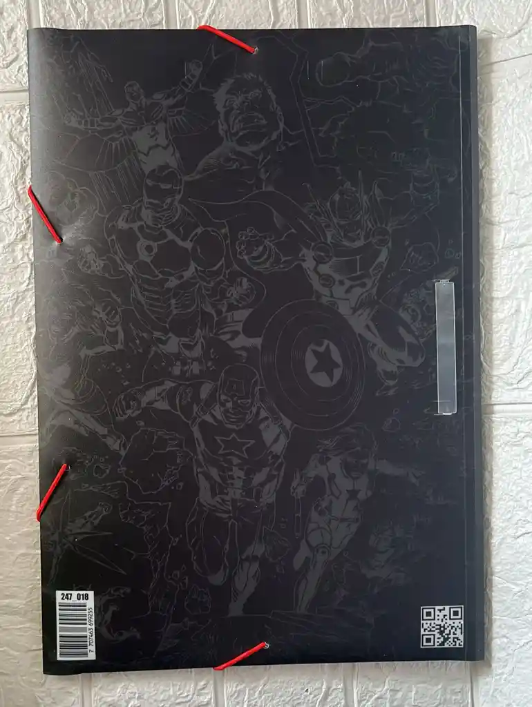 Carpeta Plastica Resorte Primavera Oficio Marvel