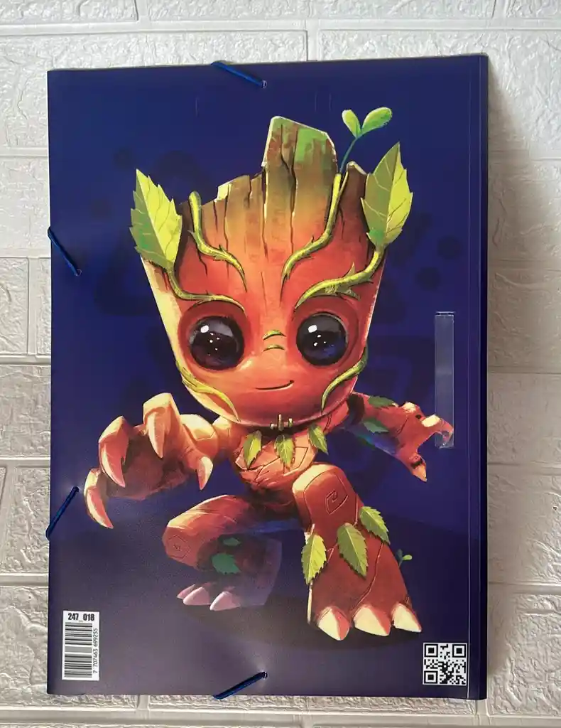 Carpeta Plastica Resorte Primavera Oficio Groot