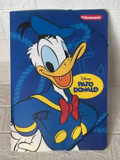 Carpeta Plastica Resorte Primavera Oficio Pato Donald