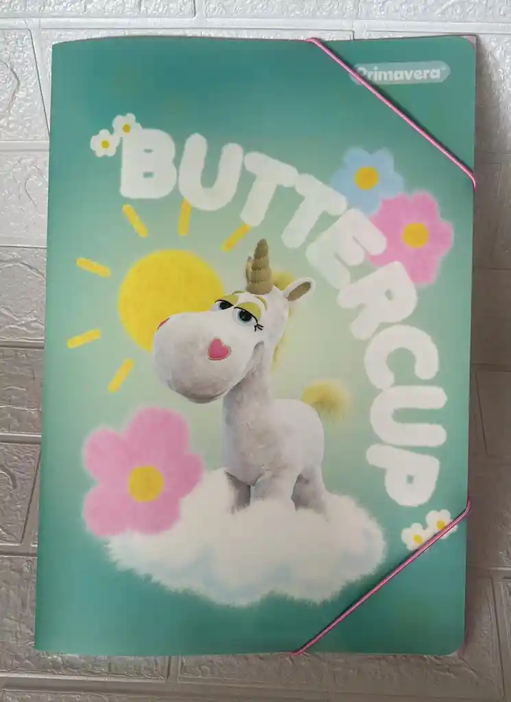 Carpeta Plastica Resorte Primavera Oficio Unicornio