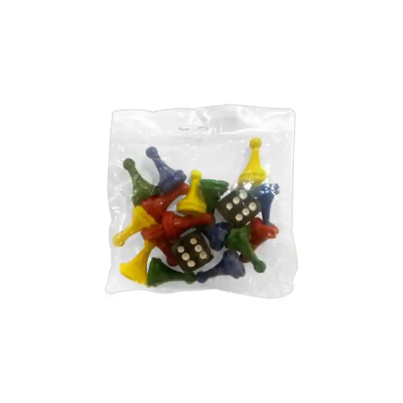 Juego - Parqués De 4 Puestos En Madera + Fichas Y Dados