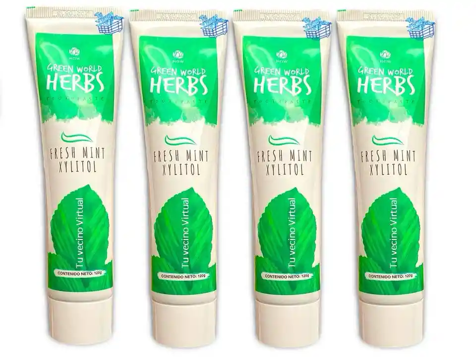 4 Crema Dental Natural Herbal Hgw