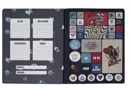 Cuaderno Cosido Grande Masculino, 100h Linea Corriente Con Sticker