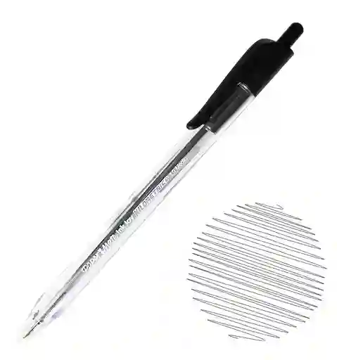 Lapicero Negro Retracti 1.0mm - Kilometrico Paper Mate