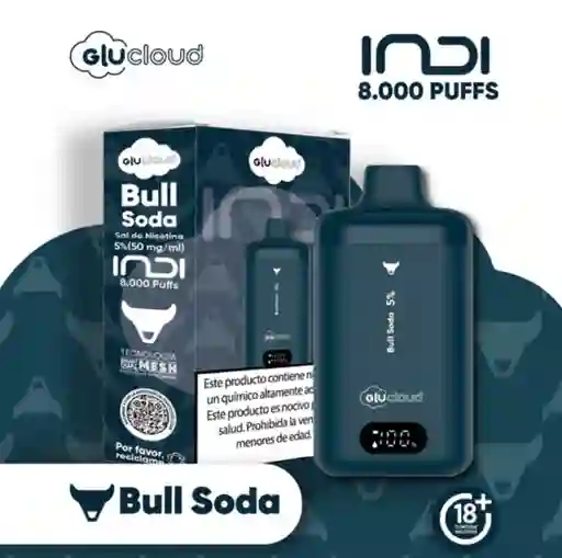 Vape Glucloud Bull Soda Indi 8000 Puffs