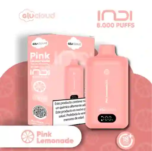 Vape Glucloud Pink Lemonade Indi 8000 Puffs