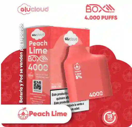 Glucloud Box Pod Peach Lime / 4000 Puffs