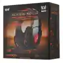 Audífonos Auriculares Gamer G4000 Negro Con Rojo Luz Led