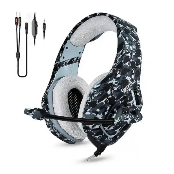 Audífonos Auriculares Tipo Diadema Gamer Camuflados K1