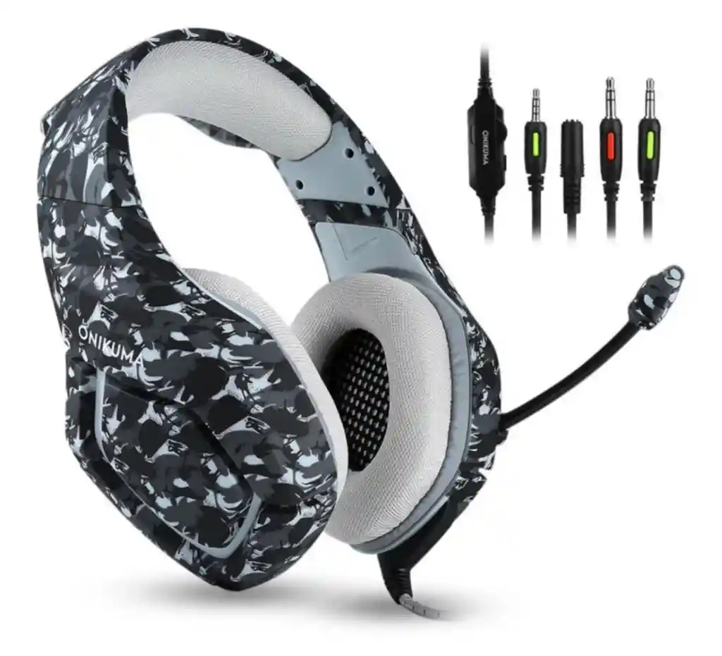 Audífonos Auriculares Tipo Diadema Gamer Camuflados K1