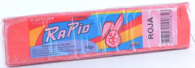 Plastilina Roja En Barra 65gr - Rapid