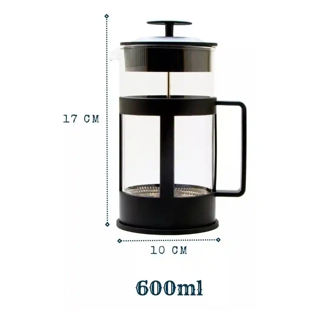 Prensa Francesa Cafe 600 Ml Acero Inoxidable Con Filtro