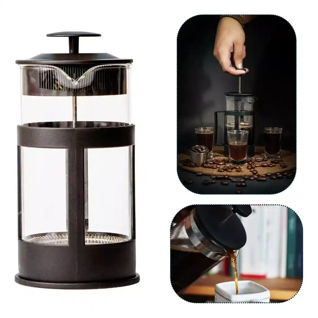 Prensa Francesa Cafe 600 Ml Acero Inoxidable Con Filtro