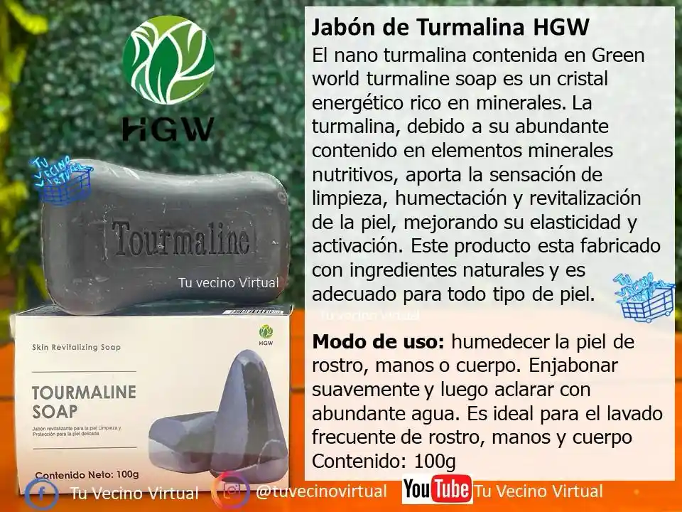 Jabon De Turmalina Y Toallas Sanitarias Para Uso En La Noche Hgw