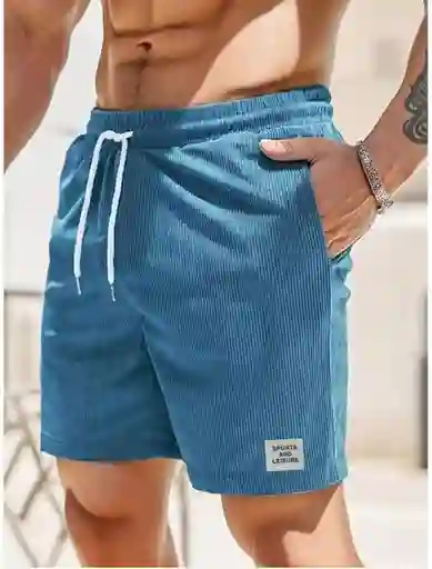Shorts Casuales De Corduroy Para Hombres, Versátiles A La Rodilla