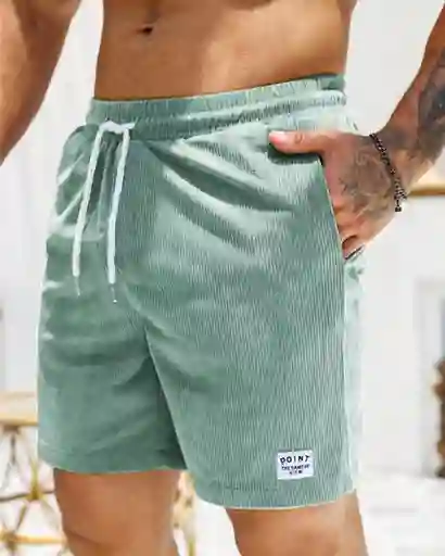 Shorts Casuales De Corduroy Para Hombres, Versátiles A La Rodilla