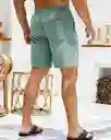 Shorts Casuales De Corduroy Para Hombres, Versátiles A La Rodilla