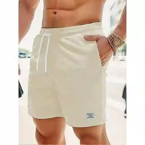 Shorts Casuales De Corduroy Para Hombres, Versátiles A La Rodilla