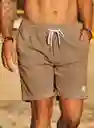 Shorts Casuales De Corduroy Para Hombres, Kakhi Versátiles A La Rodilla
