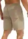 Shorts Casuales De Corduroy Para Hombres, Kakhi Versátiles A La Rodilla