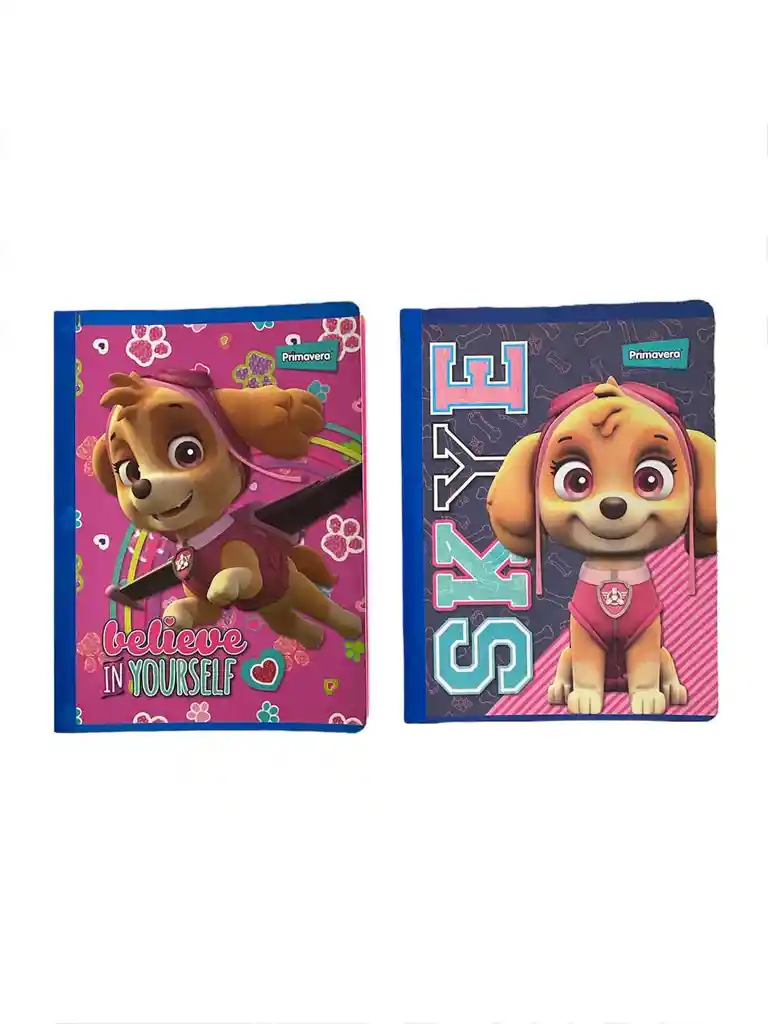Cuaderno Cosido Cuadriculado Para Niña 100 Hojas Primavera Paw Patrol