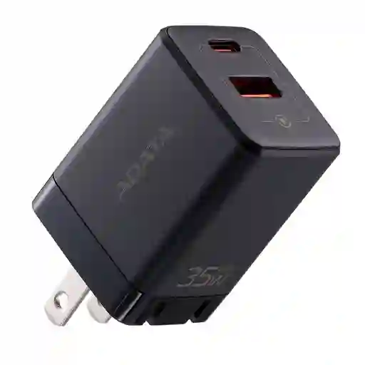 Cargador Rápido Compacto Adata Gan 35w 2en1 Usb-a / Usb-c Blk