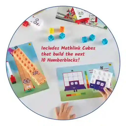 Juego Hand2mind Numberblocks Mathlink Cubes 11-20 Actividades