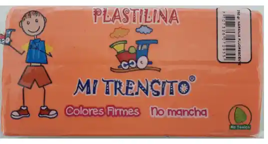 Plastilina Naranja En Barra 250gr - Mi Trensito