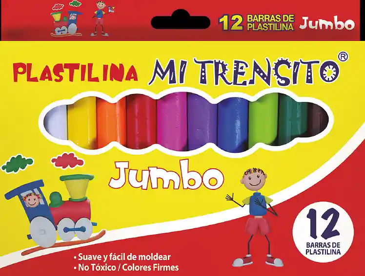 Plastilina Mi Trensito , Jumbo 12 Barras