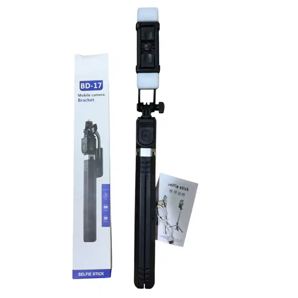 170cm, Trípode Y Palo Selfie Con Luz Led + Control Bluetooth | Monopod Para Celular Y Camara
