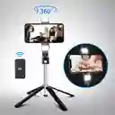 170cm, Trípode Y Palo Selfie Con Luz Led + Control Bluetooth | Monopod Para Celular Y Camara