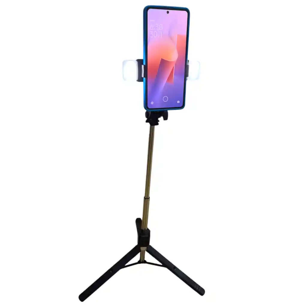 170cm, Trípode Y Palo Selfie Con Luz Led + Control Bluetooth | Monopod Para Celular Y Camara