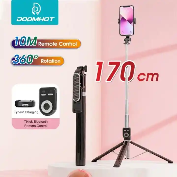 170cm, Trípode Y Palo Selfie + Control Bluetooth | Monopod Para Celular Y Camara