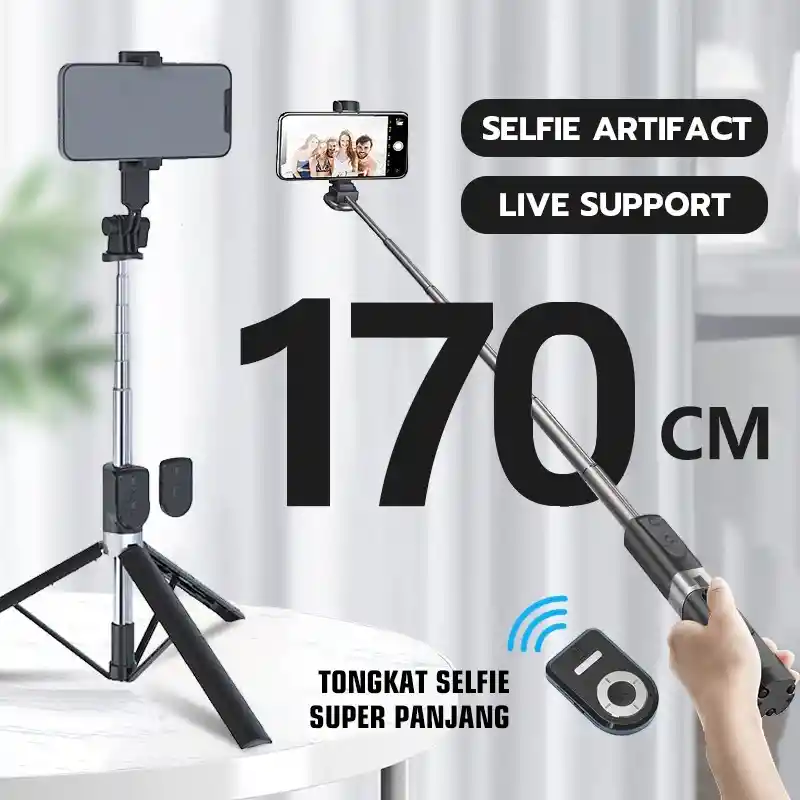 170cm, Trípode Y Palo Selfie + Control Bluetooth | Monopod Para Celular Y Camara