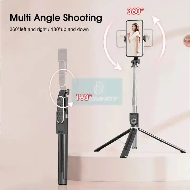 170cm, Trípode Y Palo Selfie + Control Bluetooth | Monopod Para Celular Y Camara