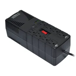 Regulador Automático Voltaje Unitec 1200va, 8 Tomas Protegidas U-1200