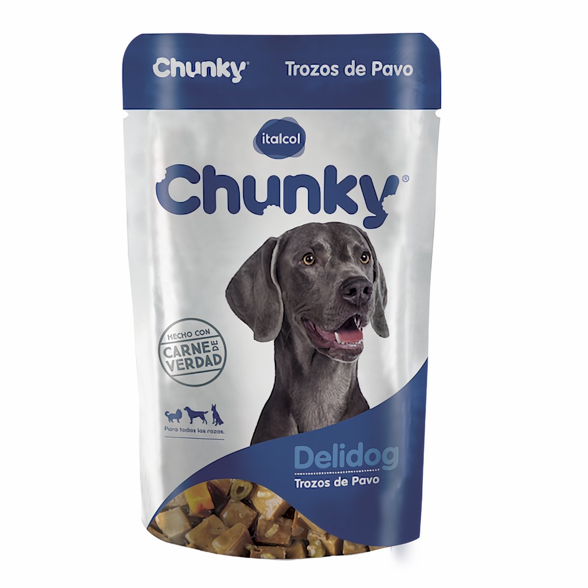 Chunky Alimento Húmedo para Perro Tozos Pavo Delidog 100 g