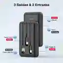 1hora Power Bank Batería Portátil 5.000mah 3 Cables Gar261